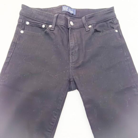 Gap Classic Straight Black Denim Jeans Size 6 /. 28 Long term - Picture 6 of 9